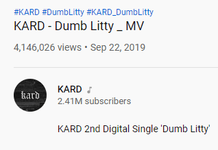 Kard Dumb Litty Music Video 4 Milyon Youtube İzlenmesi