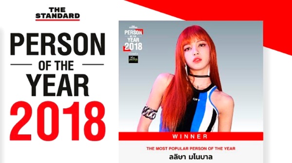 Lisa's Thailand Most Popular Person of the Year ”2018