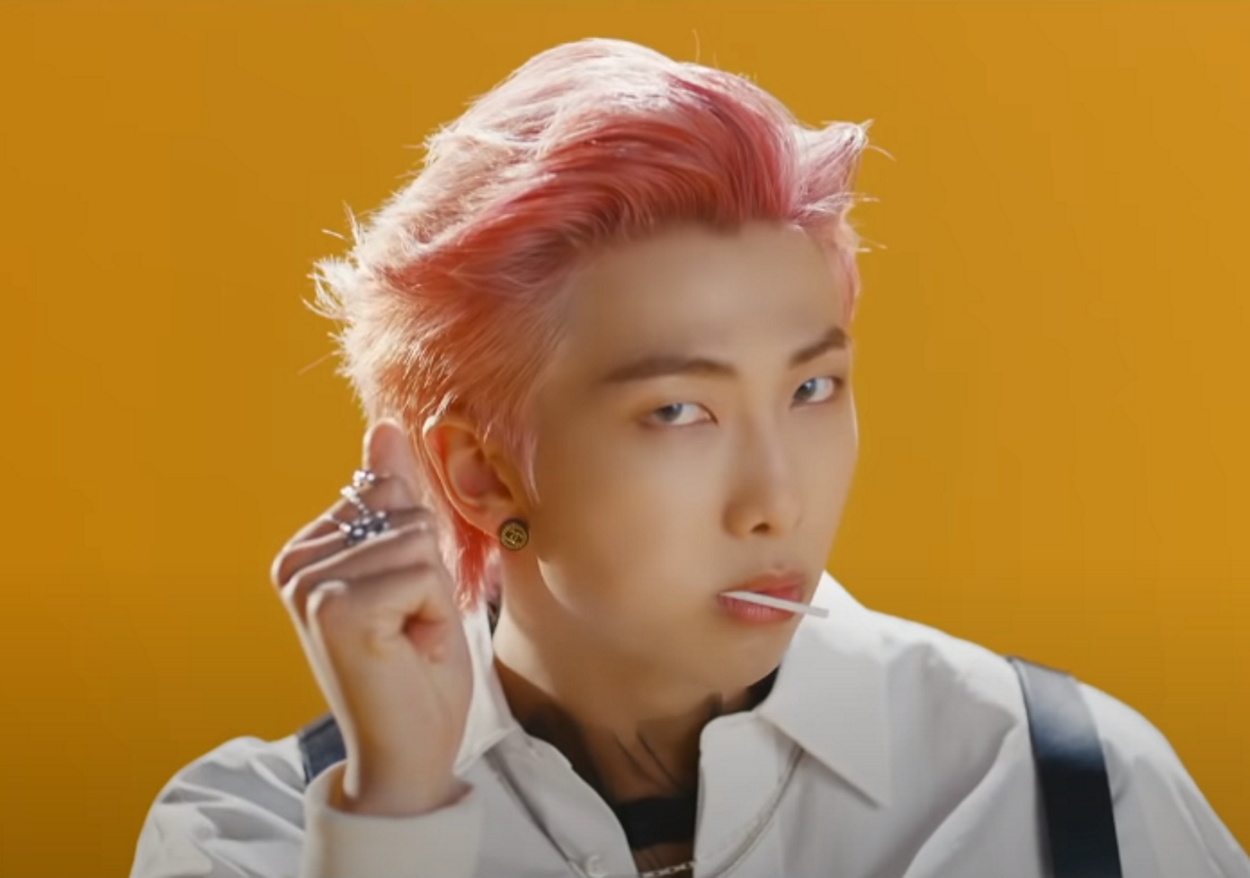 BTS RM's Blue Hair in "Butter" Music Video - wide 1